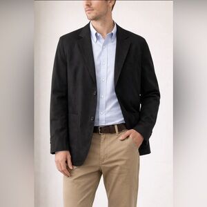 Weatherproof Black Blazer Jacket Mens Large NWT | 2 Button Casual Sport Coat